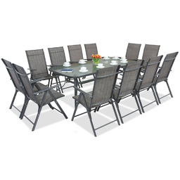 Metalowe meble ogrodowe Modena/Rosario dla 12 osób