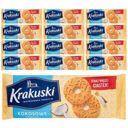 Krakuski Kokosowe Herbatniki 168 g x 12 sztuk