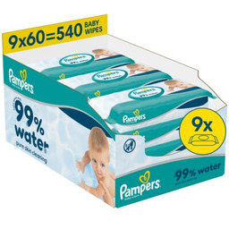 PAMPERS Chusteczki nawilżane Aqua (540 szt.)