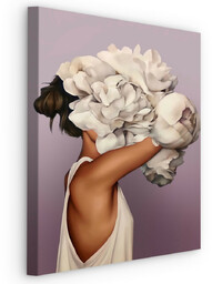 Muralo Obraz Artystyczny Portret Kobiety z Kwiatami 20x30cm