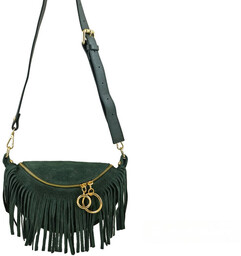 Saszetka zamszowa boho BARBERINI''S 973-42 c. zielona