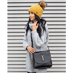 Torebka skórzana damska listonoszka DAN-A T178 czarna