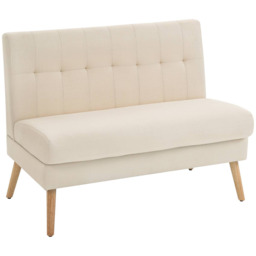 Sofa dwuosobowa, 2-osobowa, beżowa, 118 68 90 cm