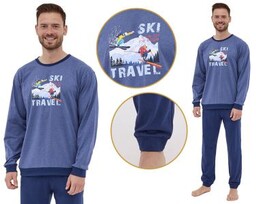 Cornette Piżama męska KAROL: jeans/granat