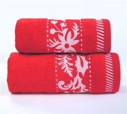 Greno Ręcznik Xmas Mess 70x125 czerwony świąteczny