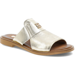 Armodo Złote Klapki Stylowe Obuwie Damskie