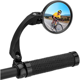 Lusterko rowerowe okrągłe wsteczne prawe czarne