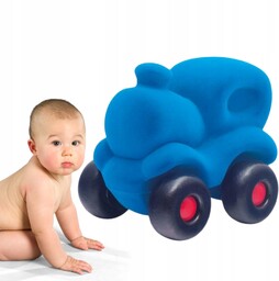 Zabawka lokomotywa dla dzieci Rubbabu niebieska