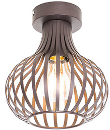 QAZQA Nowoczesna lampa sufitowa brązowa 18 cm -