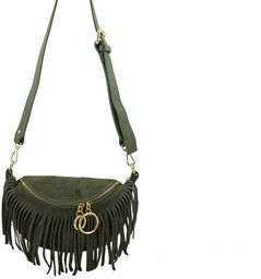 Saszetka zamszowa boho BARBERINI''S 973-38 zielona