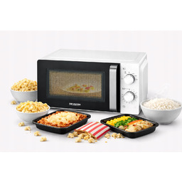 Kuchenka Mikrofalowa Mikrofalówka 17L 700W Timer Czarna/biała Severin