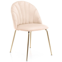 Krzesło Glamour DC-2139 jasny beż, złote nogi