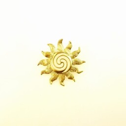 Wisiorek srebrny - Złote słoneczko