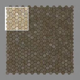 DUNIN Allumi Gold Hexagon 14 próbka mozaiki metalowej