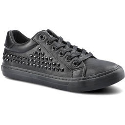 Big Star Czarne Trampki Buty Damskie Ze Skóry