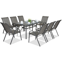 Zestaw mebli metalowych do ogrodu Modena Szary