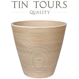 DUŻA BEŻOWA DONICA DO DOMU I OGRODU 43x43x41