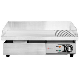Grill elektryczny z płytą 2/3 gładką i 1/3