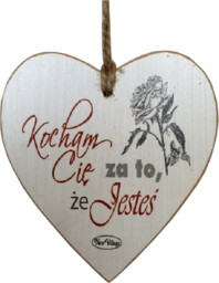 Tabliczka drewniana - Kocham cię za to, że