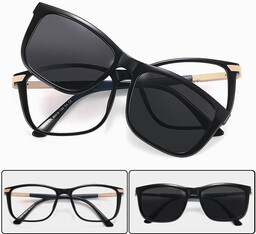 Stylion 2w1 Okulary do komputera + nakładka przeciwsłoneczna