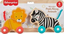 FISHER PRICE Wood Zwierzątka na kółkach Zestaw 2