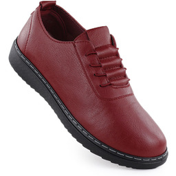 Półbuty damskie komfortowe bordowe UNISOFT 5933