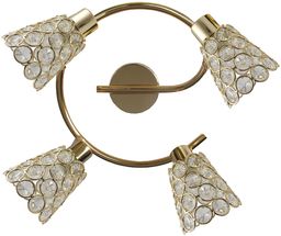 Candellux GLOSSY 98-00484 plafon lampa sufitowa spirala mosiądz