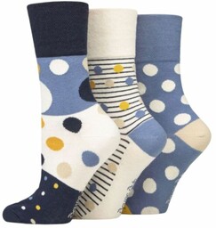 Gentle Grip Maksymalny KOMFORT Skarpety Damskie 3-pary H258