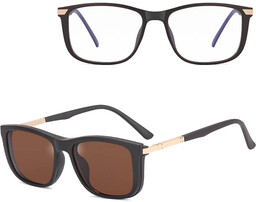 Stylion 2w1 Okulary do komputera + nakładka przeciwsłoneczna
