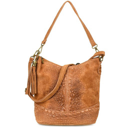 Listonoszka skórzana W13 camelowa