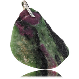 Rubin Zoisyt Przepiękny Okazały Wisiorek Srebro 925 Unikat