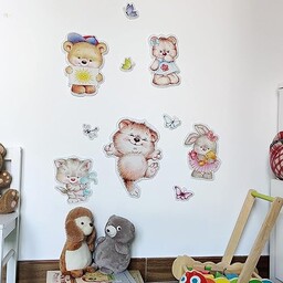 Naklejki ścienne dla dzieci dla dzieci misie delikatne