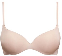 Biustonosz damskie push-up z gładkimi beżowymi miseczkami Fantastic