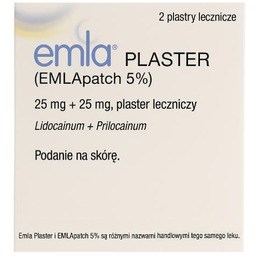 Emla Plaster leczniczy miejscowo znieczulający np przy iniekcjach,