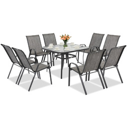 Zestaw mebli metalowych do ogrodu Modena szary