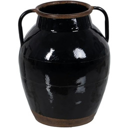 BigBuy Home Wazon Czarny Żelazo 18,5 x 18,5