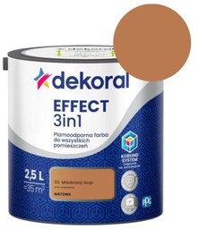 DEKORAL Farba EFFECT 3in1 miedziany brąz 2,5L