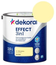 DEKORAL Farba EFFECT 3in1 żółty jasny 2,5L