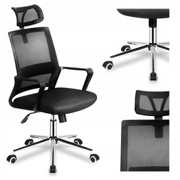 Fotel biurowy ergonomiczny Mark Adler czarny obrotowy regulowany