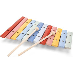 Woet Drewniany ksylofon dla maluchów - kolorowa zabawka