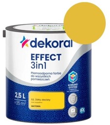 DEKORAL Farba EFFECT 3in1 żółty złocisty 2,5L