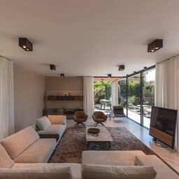 SLV Lampa sufitowa Kardamod, czarna, stal, długość 31,5