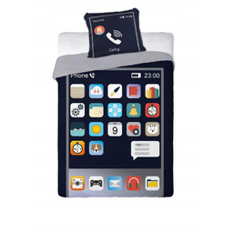 Komplet pościeli 140X200 cm smartfon 100% bawełna