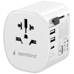 GEMBIRD Adapter podróżny TPA-EU2A1C15-01-W (Globalny)