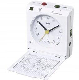 Nowy Podróżny Zegar budzik Braun BNC005 66025 analogowy