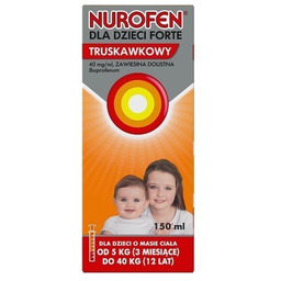 Nurofen Forte dla dzieci smak truskawkowy, 150 ml