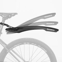 Tylny błotnik rowerowy z czerwoną lampką LED czarny