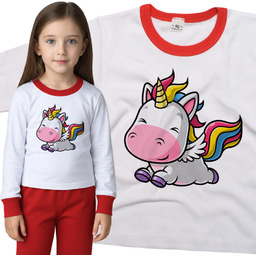 Piżama dziecięca Latający Jednorożec Unicorn Tęcza 110/116