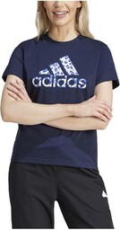 adidas Kobiety Animal Print Graphic Tee, legend ink,