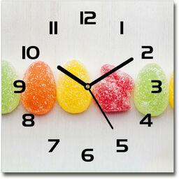 Zegar szklany kwadratowy Kolorowe żelki